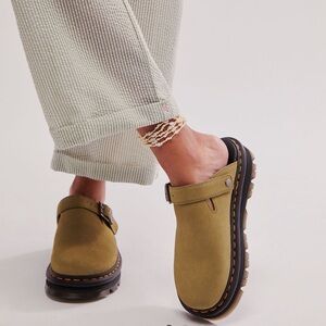 Dr. Martens Zebzag Mules in Muted Olive